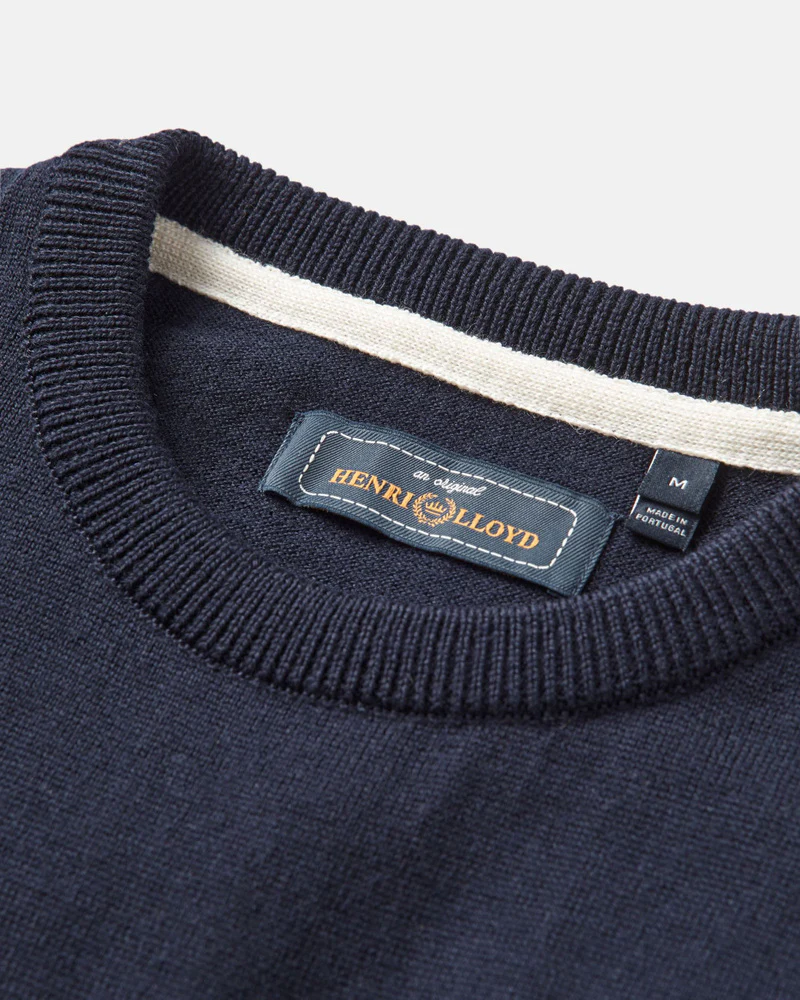 Henri Crew Knit - Navy Blue - Image 4