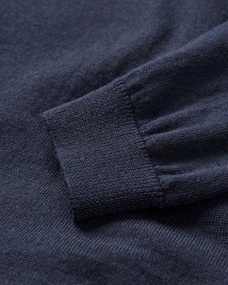 Henri Crew Knit - Navy Blue - Image 5