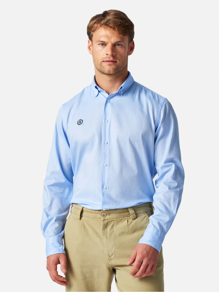 Men's Henri Oxford Shirt - Light Blue - Image 3