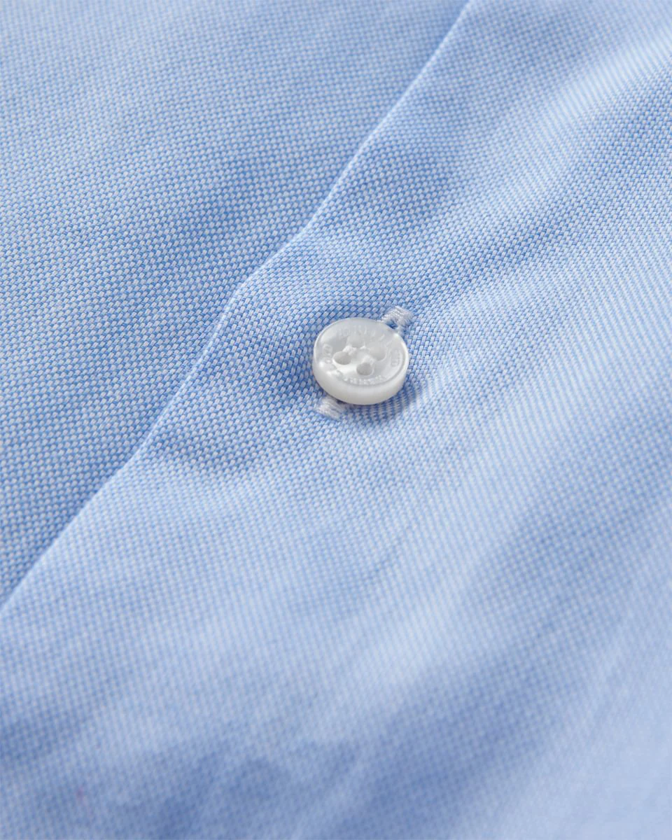 Men's Henri Oxford Shirt - Light Blue - Image 7