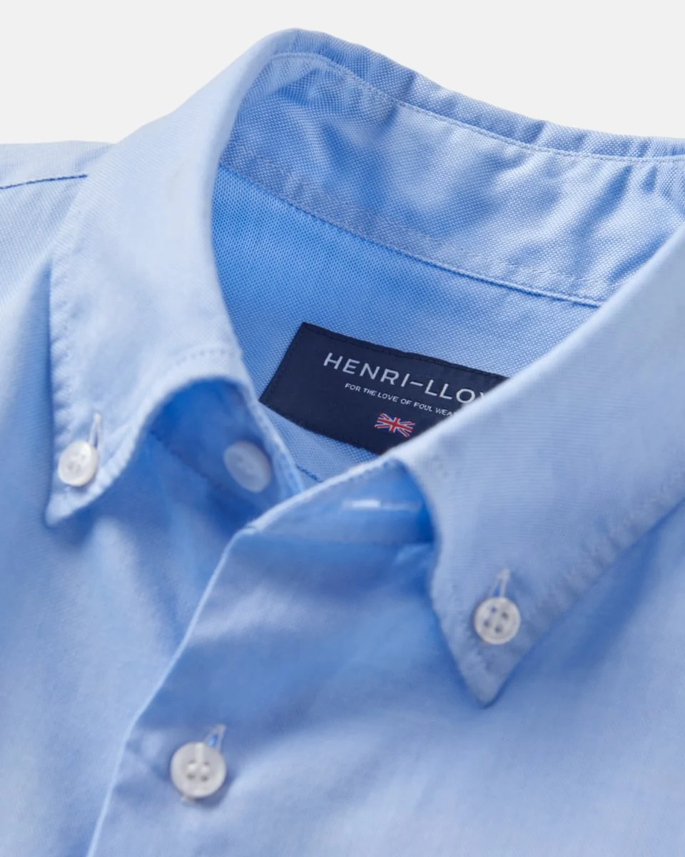 Men's Henri Oxford Shirt - Light Blue - Image 8